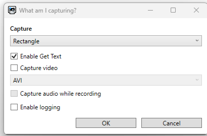 What am I capturing?` dialog set to `FullScreen